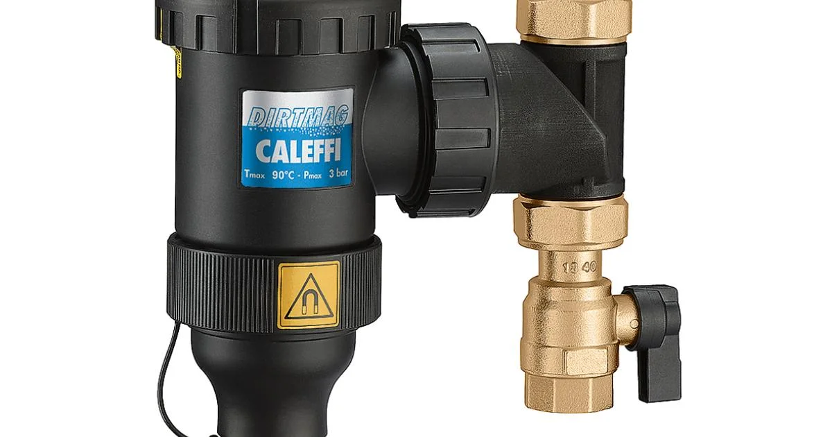 Caleffi DIRTMAG 545345 — separator magnetyczny z zaworami kulowymi